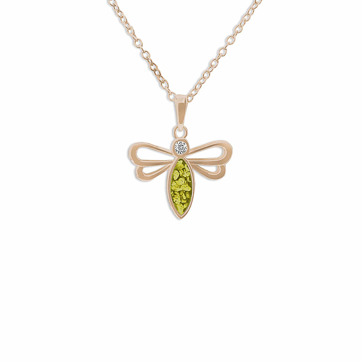 Load image into Gallery viewer, EverWith Ladies Bee Memorial Ashes Pendant with Fine Crystal