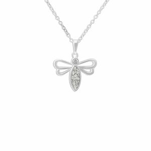 EverWith Ladies Bee Memorial Ashes Pendant with Fine Crystal