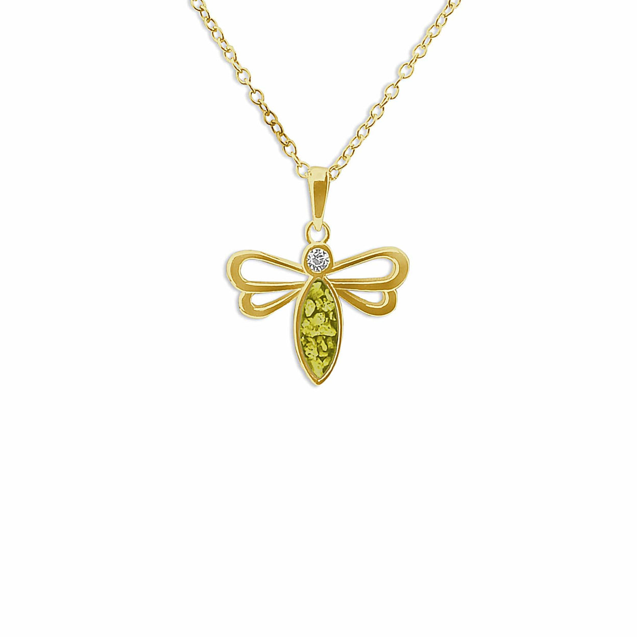 Load image into Gallery viewer, EverWith Ladies Bee Memorial Ashes Pendant with Fine Crystal