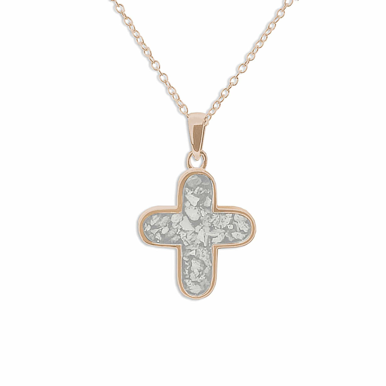 Load image into Gallery viewer, EverWith Unisex  Rounded Cross Memorial Ashes Pendant