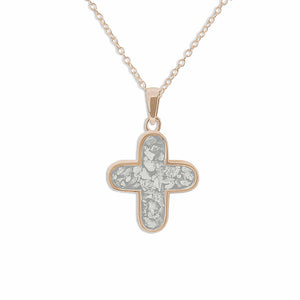 EverWith Unisex  Rounded Cross Memorial Ashes Pendant