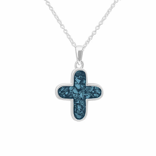 EverWith Unisex  Rounded Cross Memorial Ashes Pendant