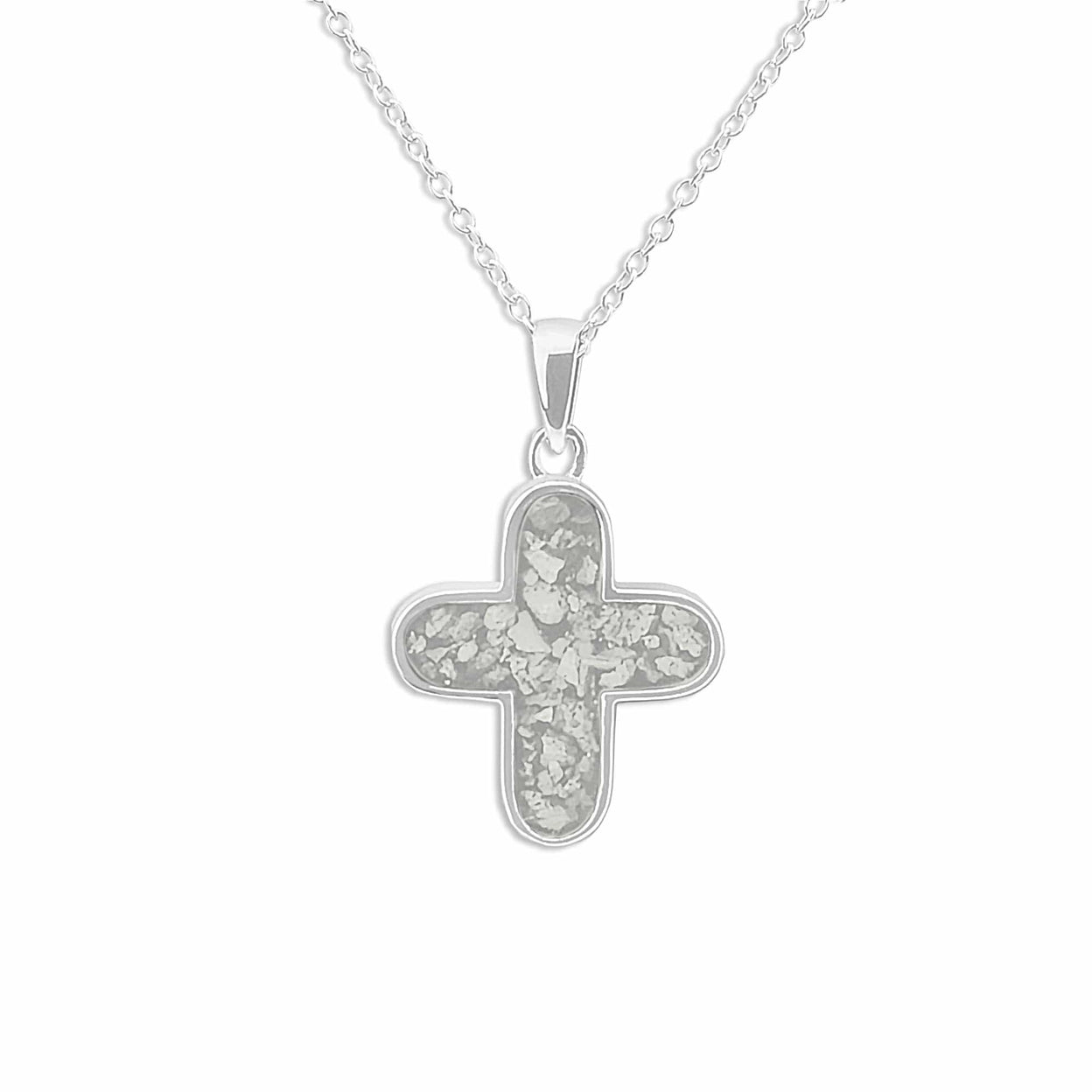 Load image into Gallery viewer, EverWith Unisex  Rounded Cross Memorial Ashes Pendant