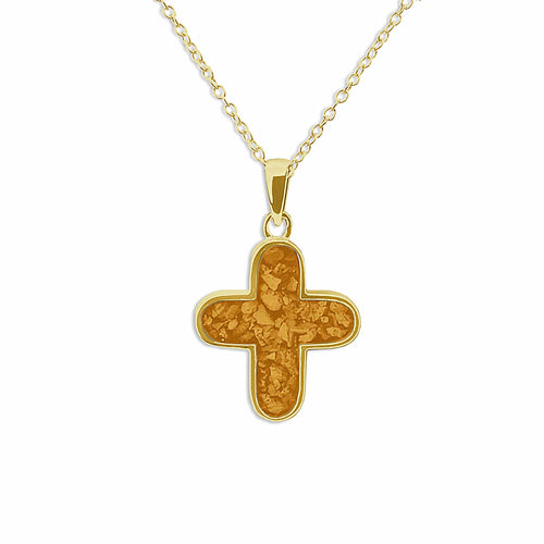 EverWith Unisex  Rounded Cross Memorial Ashes Pendant