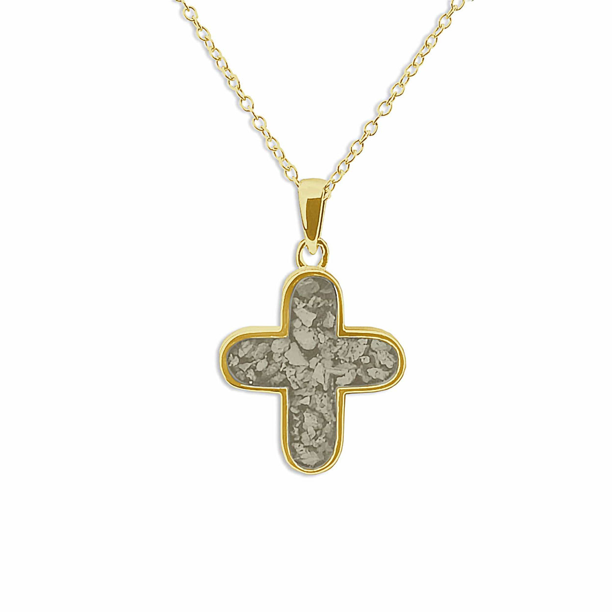 Load image into Gallery viewer, EverWith Unisex  Rounded Cross Memorial Ashes Pendant