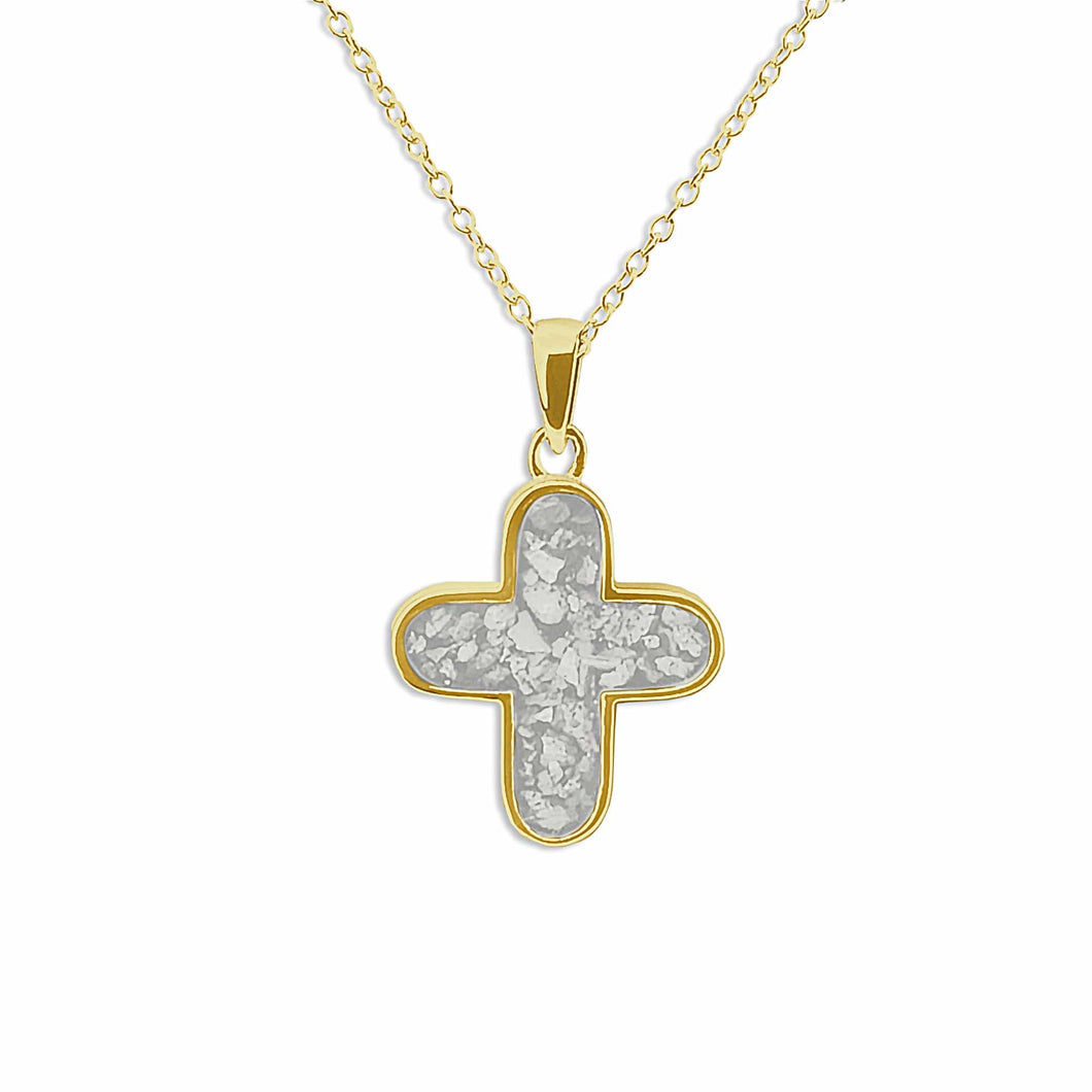 EverWith Unisex  Rounded Cross Memorial Ashes Pendant