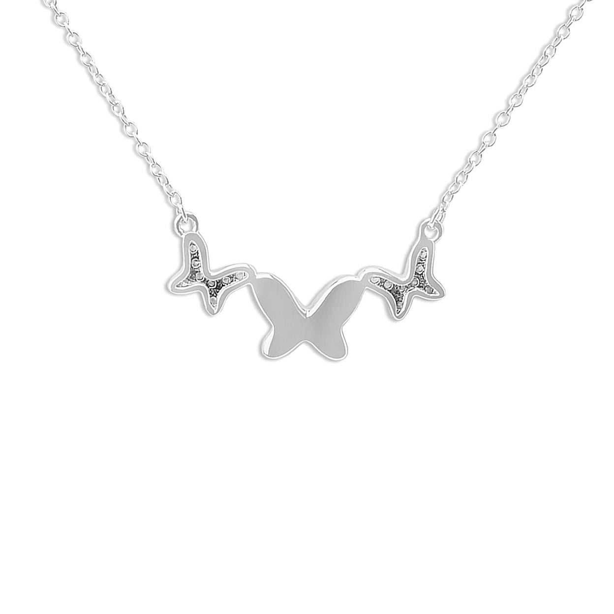 Load image into Gallery viewer, EverWith Ladies Butterflies Memorial Ashes Necklace with Fine Crystals