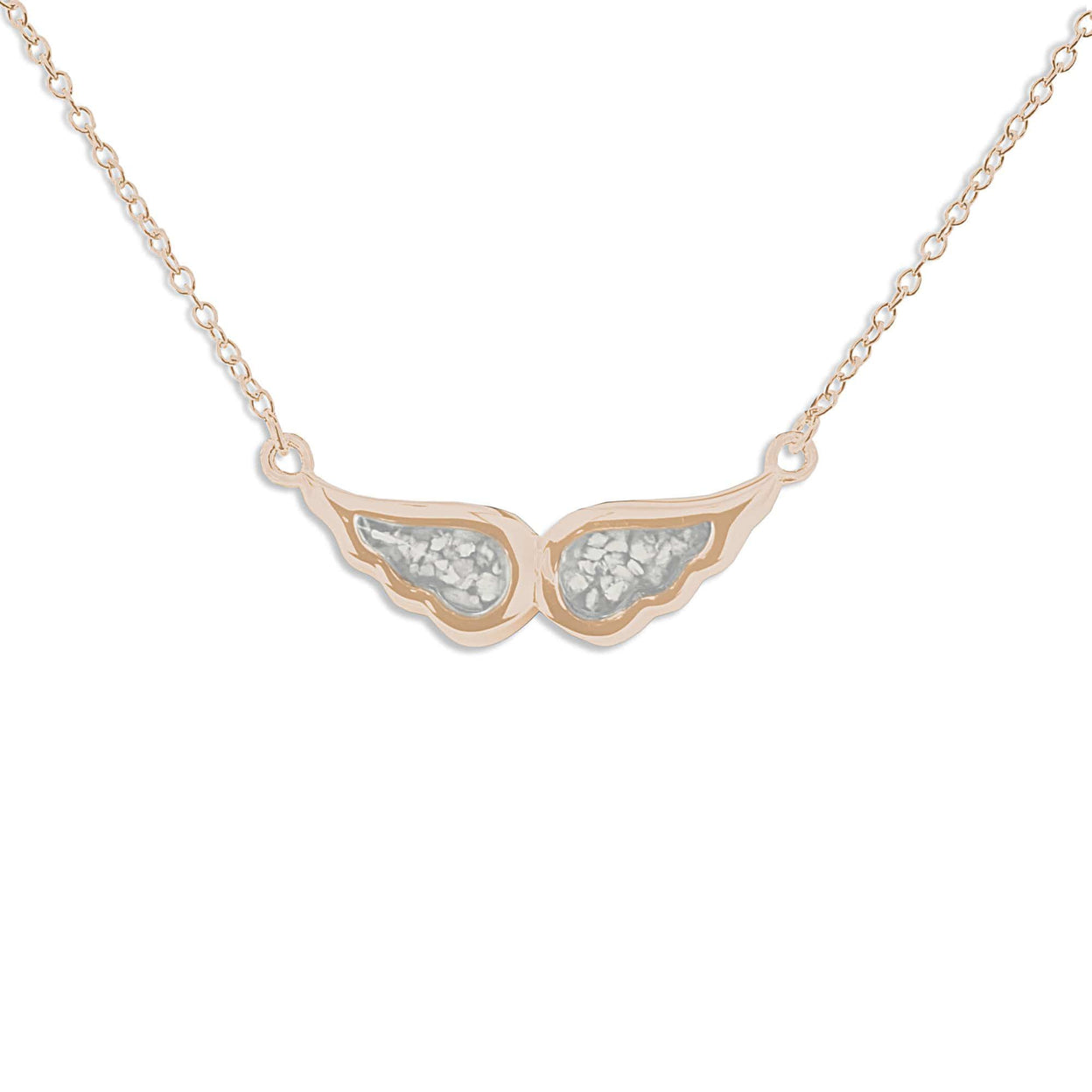 Load image into Gallery viewer, EverWith Ladies Angel Wings Memorial Ashes Necklace