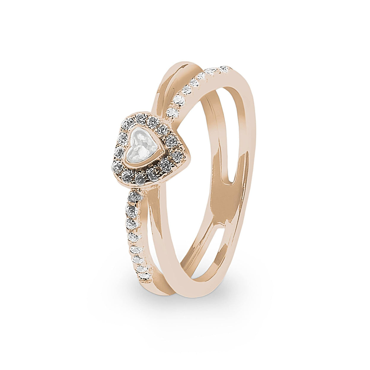 Load image into Gallery viewer, EverWith Ladies Sweetheart Memorial Ashes Ring with Fine Crystals