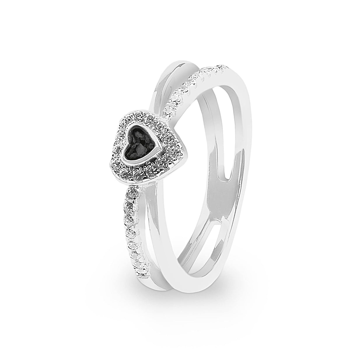 Load image into Gallery viewer, EverWith Ladies Sweetheart Memorial Ashes Ring with Fine Crystals