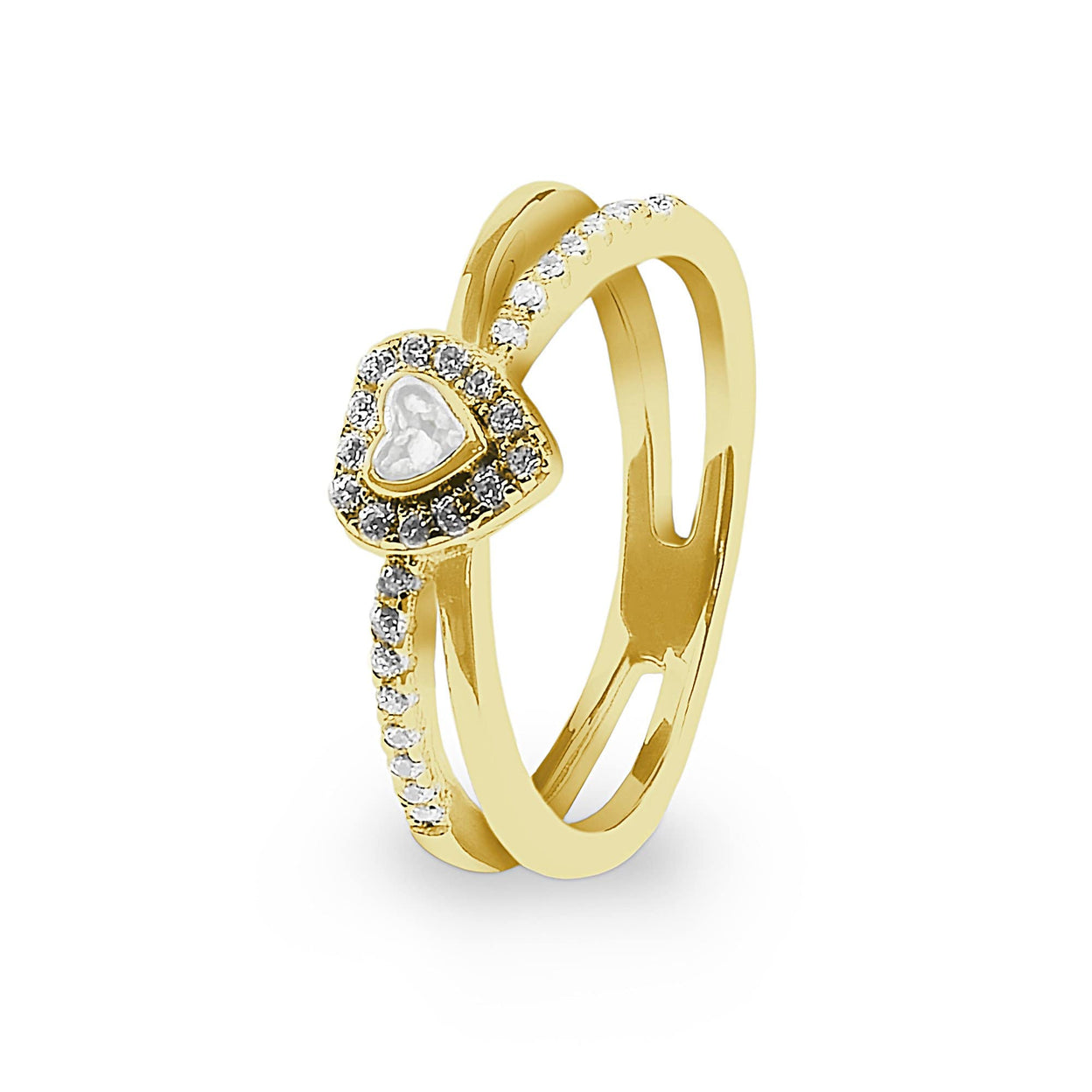 Load image into Gallery viewer, EverWith Ladies Sweetheart Memorial Ashes Ring with Fine Crystals