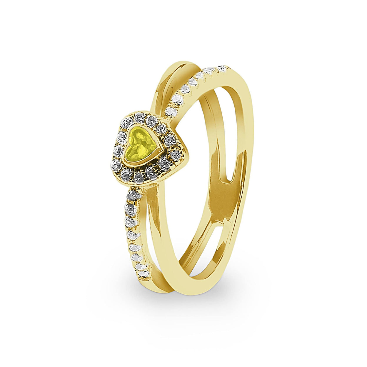 Load image into Gallery viewer, EverWith Ladies Sweetheart Memorial Ashes Ring with Fine Crystals