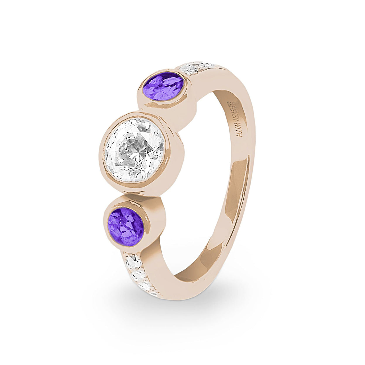 Load image into Gallery viewer, EverWith Ladies Jewel Memorial Ashes Ring with Fine Crystal