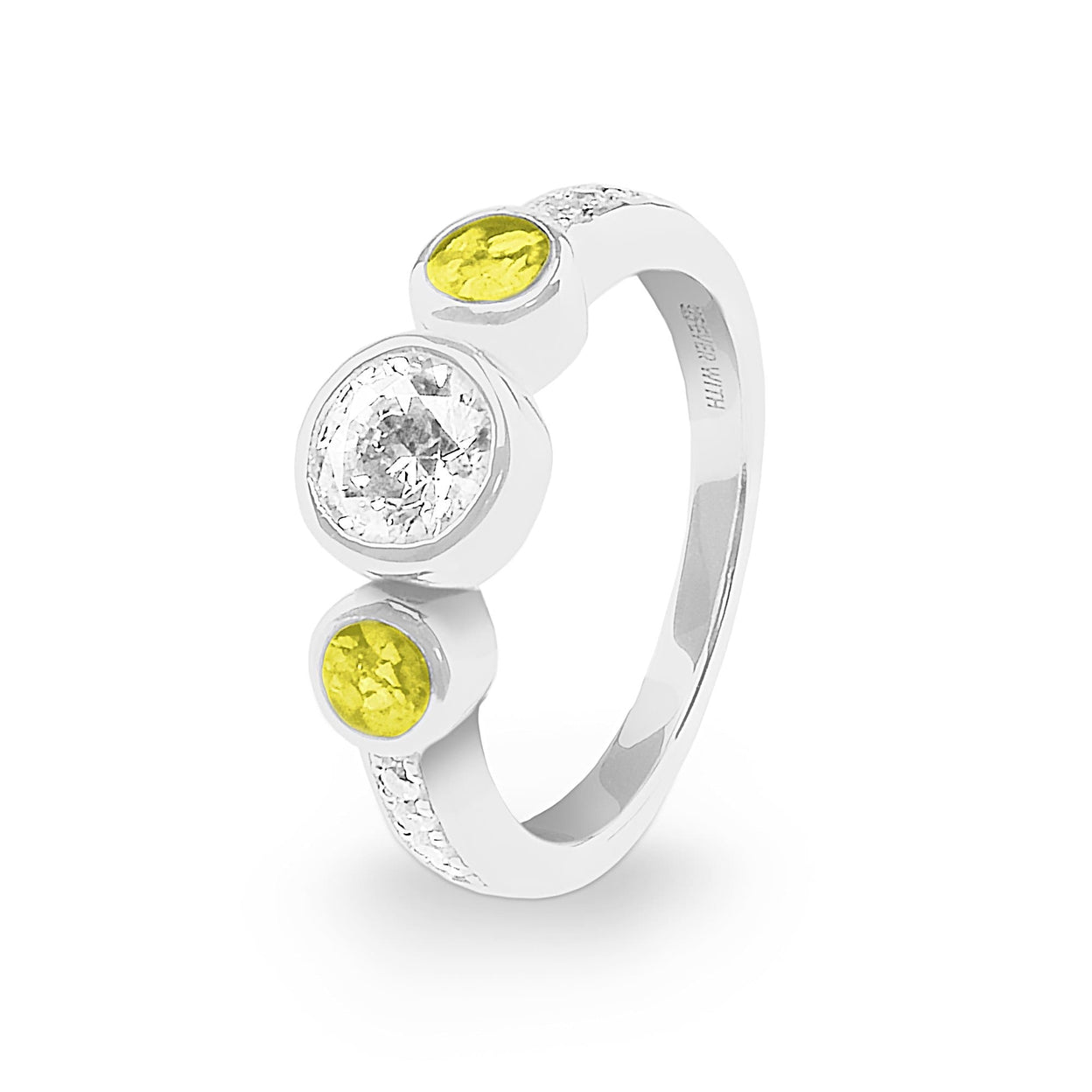 Load image into Gallery viewer, EverWith Ladies Jewel Memorial Ashes Ring with Fine Crystal