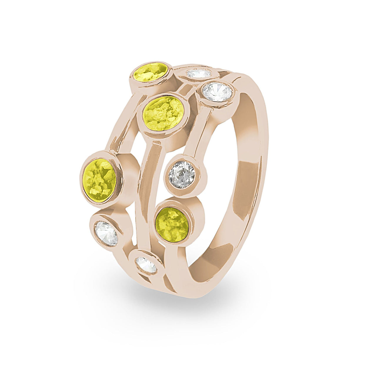 Load image into Gallery viewer, EverWith Ladies Droplets Memorial Ashes Ring with Fine Crystals