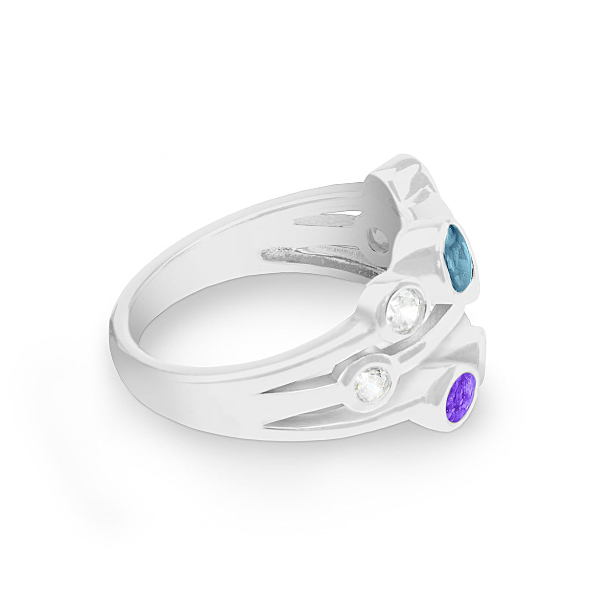 Load image into Gallery viewer, EverWith Ladies Droplets Memorial Ashes Ring with Fine Crystals