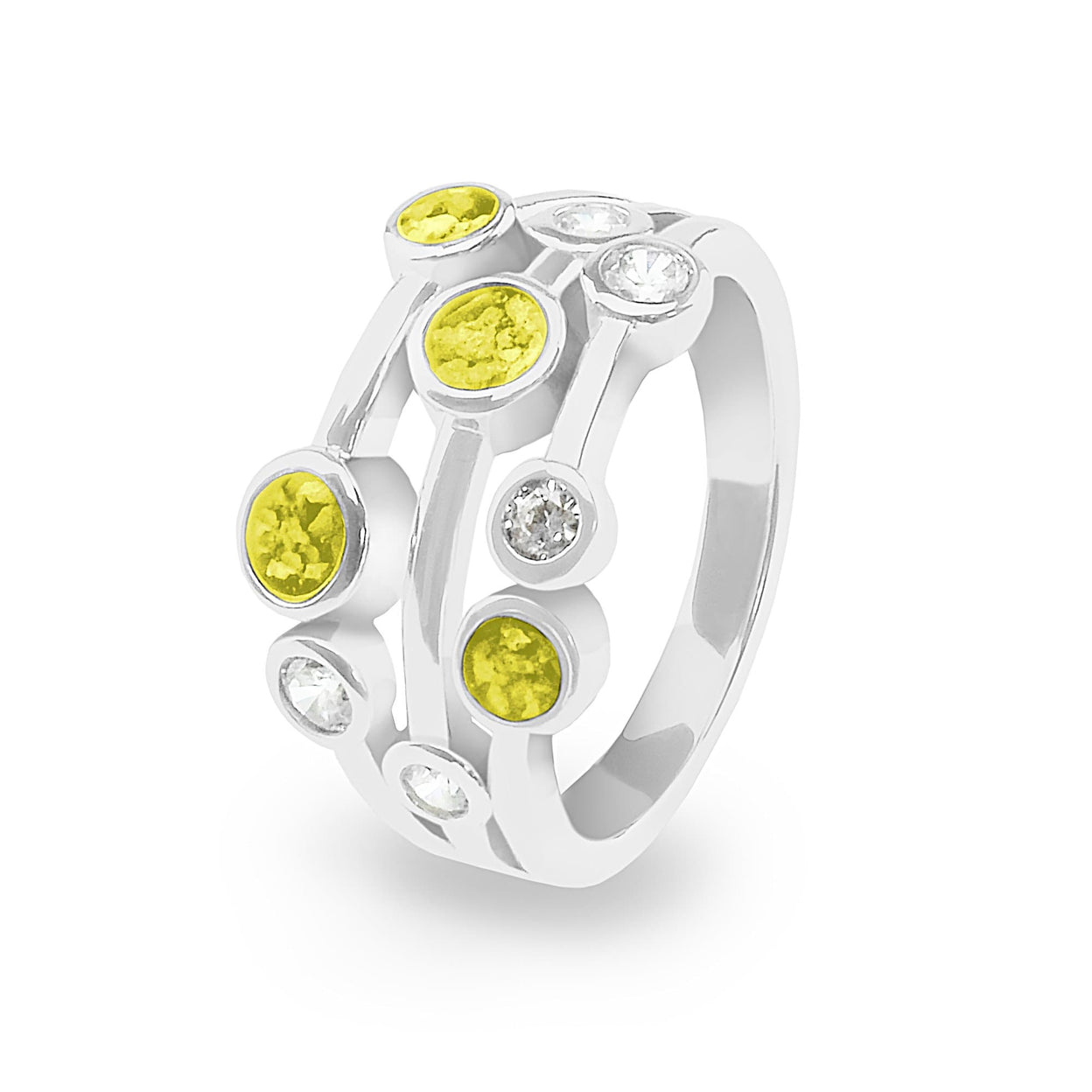 Load image into Gallery viewer, EverWith Ladies Droplets Memorial Ashes Ring with Fine Crystals