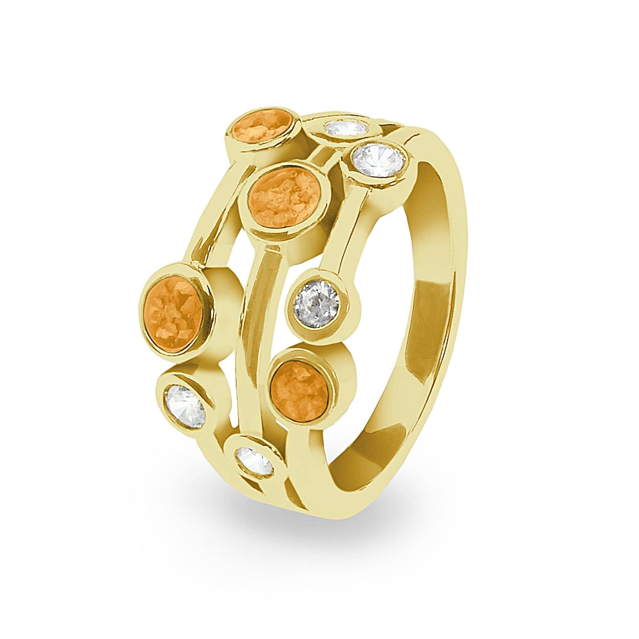 Load image into Gallery viewer, EverWith Ladies Droplets Memorial Ashes Ring with Fine Crystals