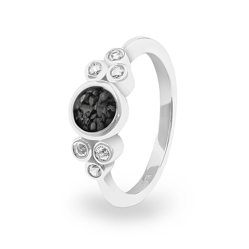 EverWith Ladies Praise Memorial Ashes Ring with Fine Crystals