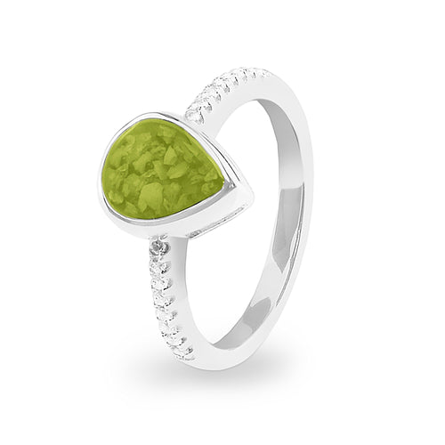 EverWith Ladies Teardrop Memorial Ashes Ring