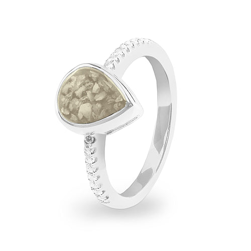 EverWith Ladies Teardrop Memorial Ashes Ring