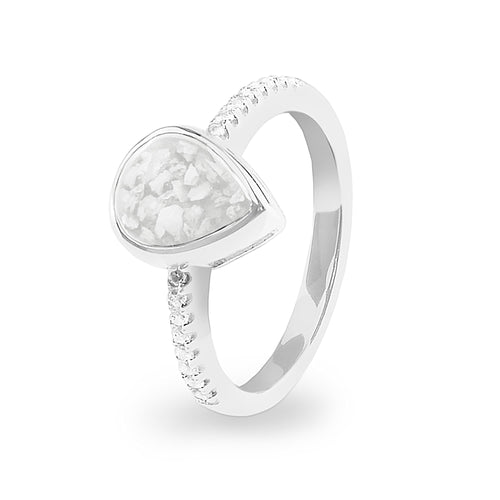 EverWith Ladies Teardrop Memorial Ashes Ring