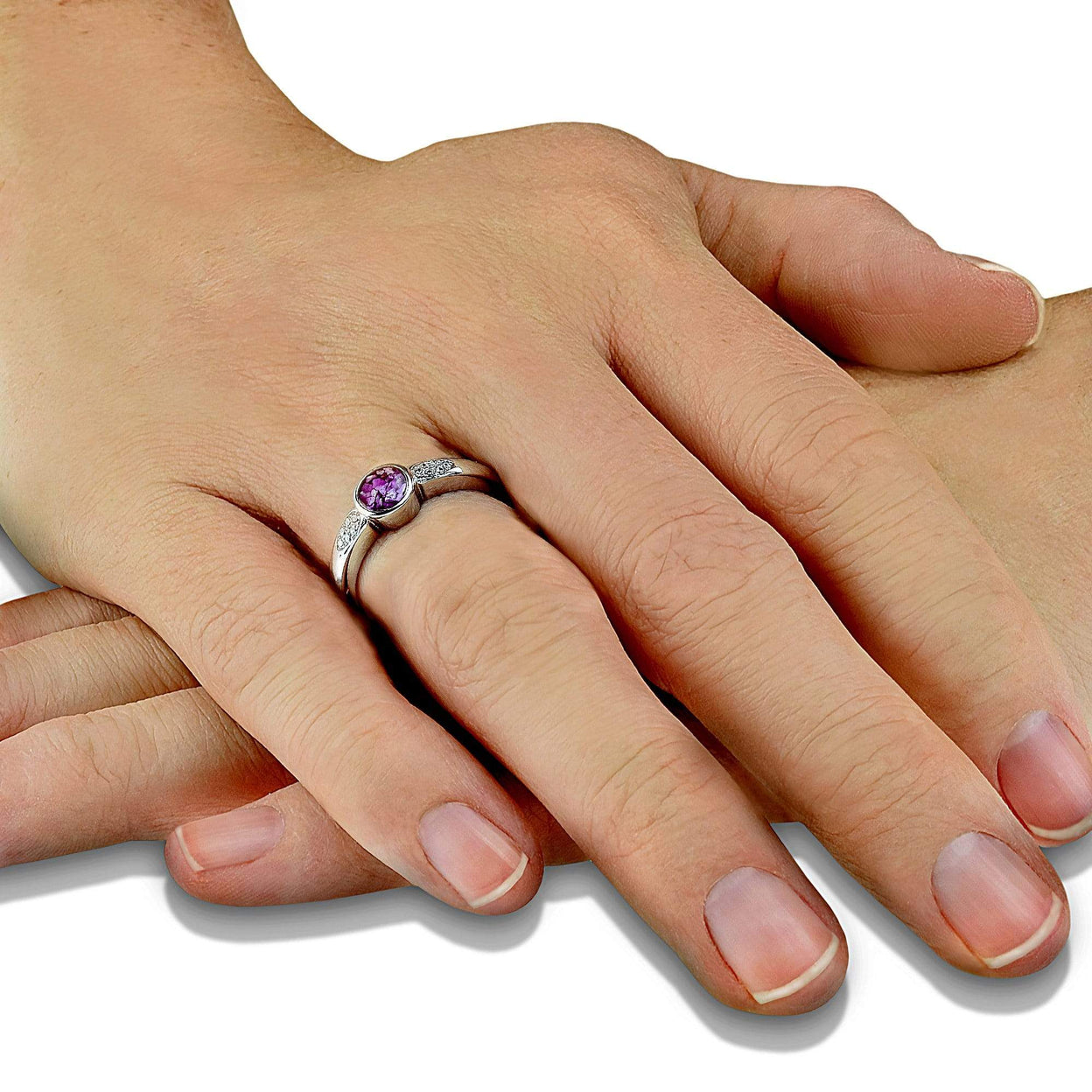 Load image into Gallery viewer, EverWith Ladies Special Memorial Ashes Ring with Fine Crystals