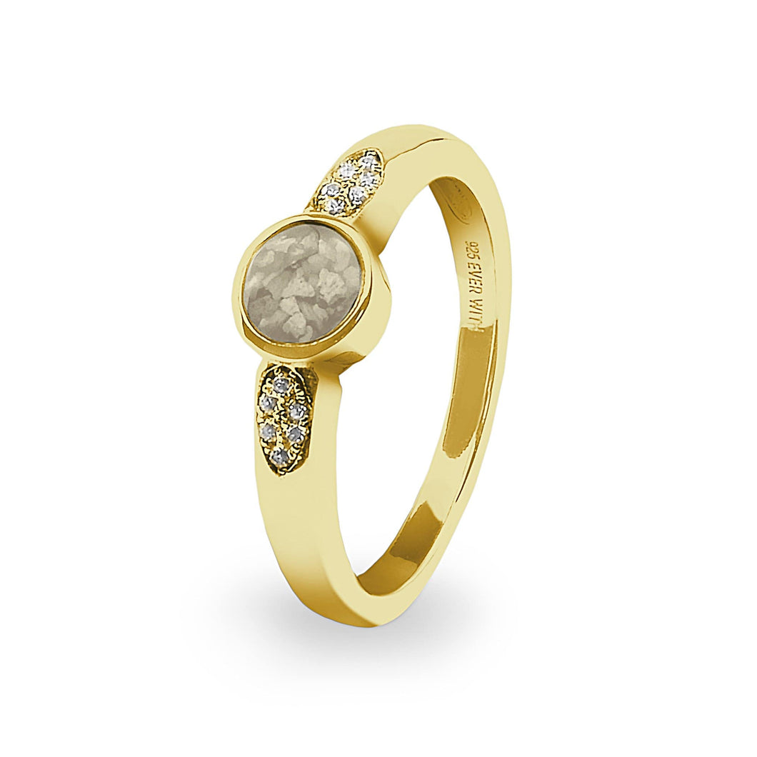 EverWith Ladies Special Memorial Ashes Ring with Fine Crystals