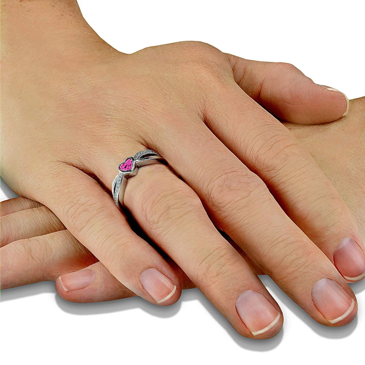 Load image into Gallery viewer, EverWith Ladies Truelove Memorial Ashes Ring with Fine Crystals