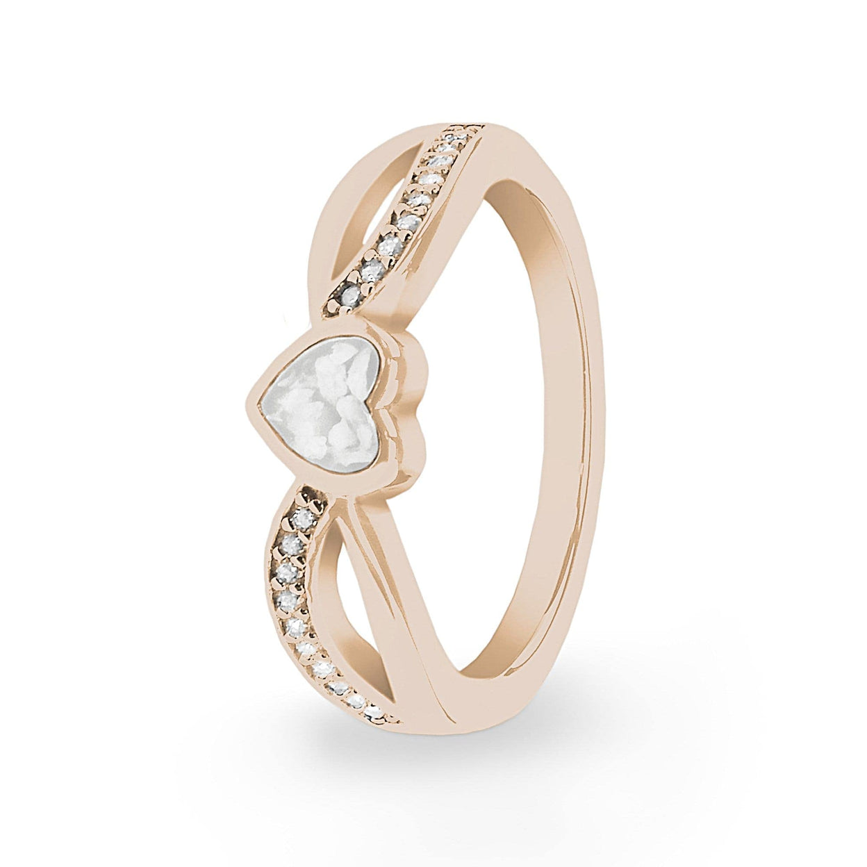 Load image into Gallery viewer, EverWith Ladies Truelove Memorial Ashes Ring with Fine Crystals