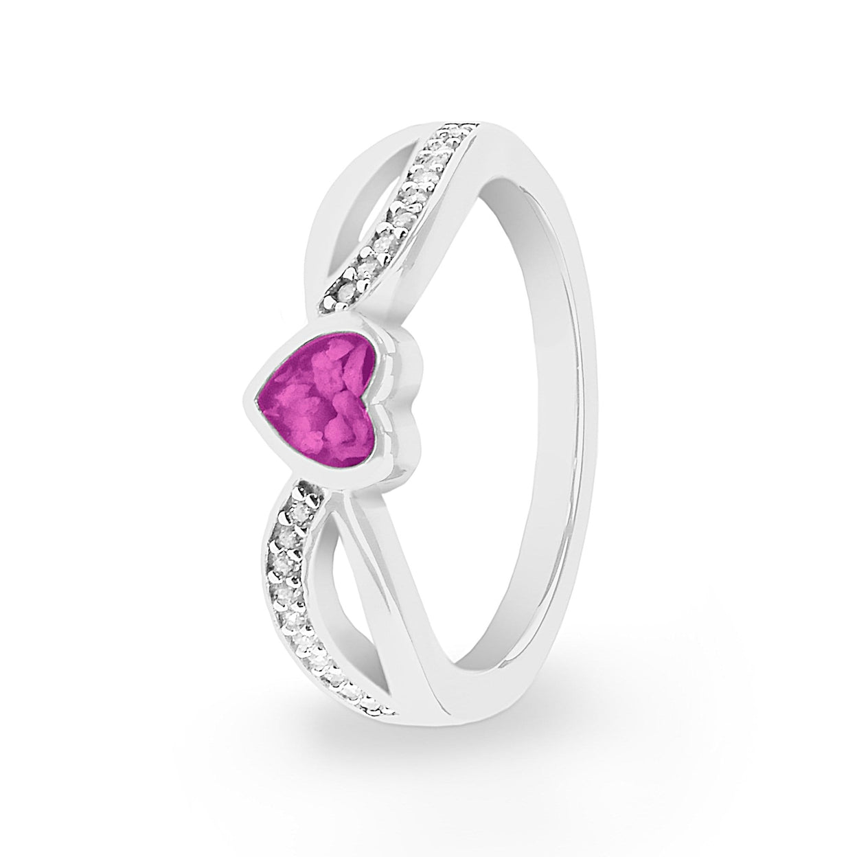 Load image into Gallery viewer, EverWith Ladies Truelove Memorial Ashes Ring with Fine Crystals