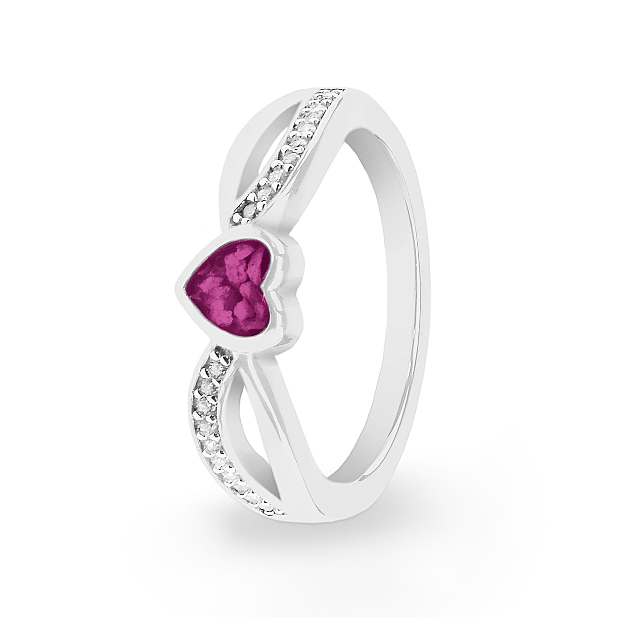 Load image into Gallery viewer, EverWith Ladies Truelove Memorial Ashes Ring with Fine Crystals