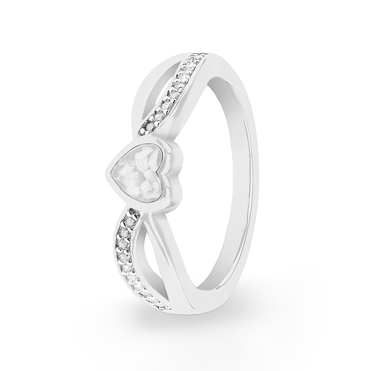 Load image into Gallery viewer, EverWith Ladies Truelove Memorial Ashes Ring with Fine Crystals