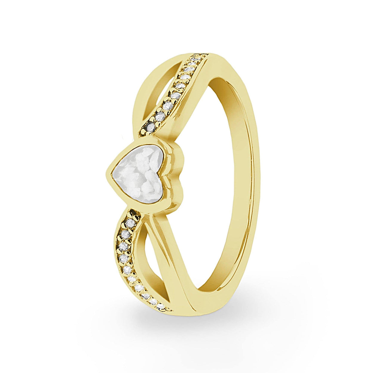 Load image into Gallery viewer, EverWith Ladies Truelove Memorial Ashes Ring with Fine Crystals