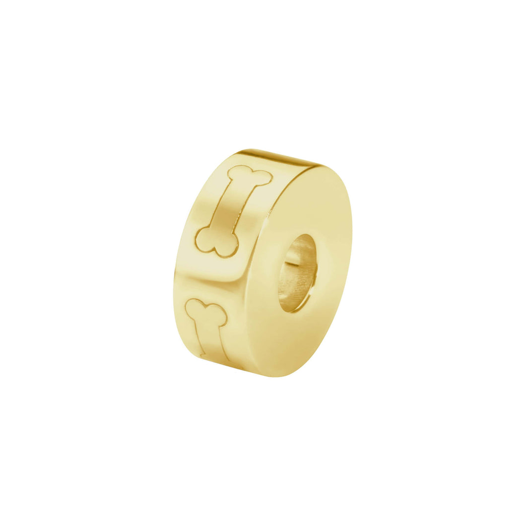 EverWith  Self-fill Round Dog Bone Memorial Ashes Charm Bead