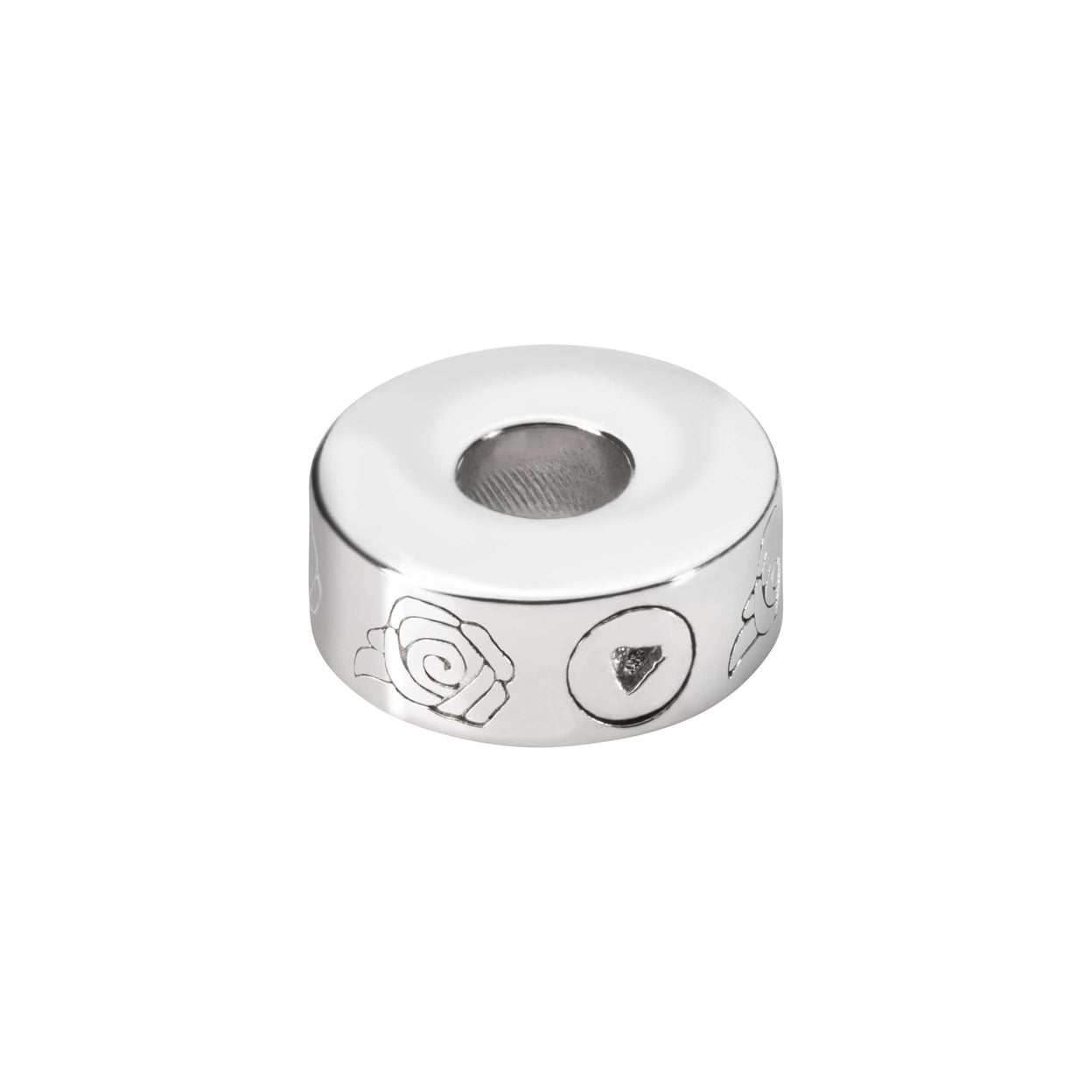 Load image into Gallery viewer, EverWith  Self-fill Round Rose Memorial Ashes Charm Bead