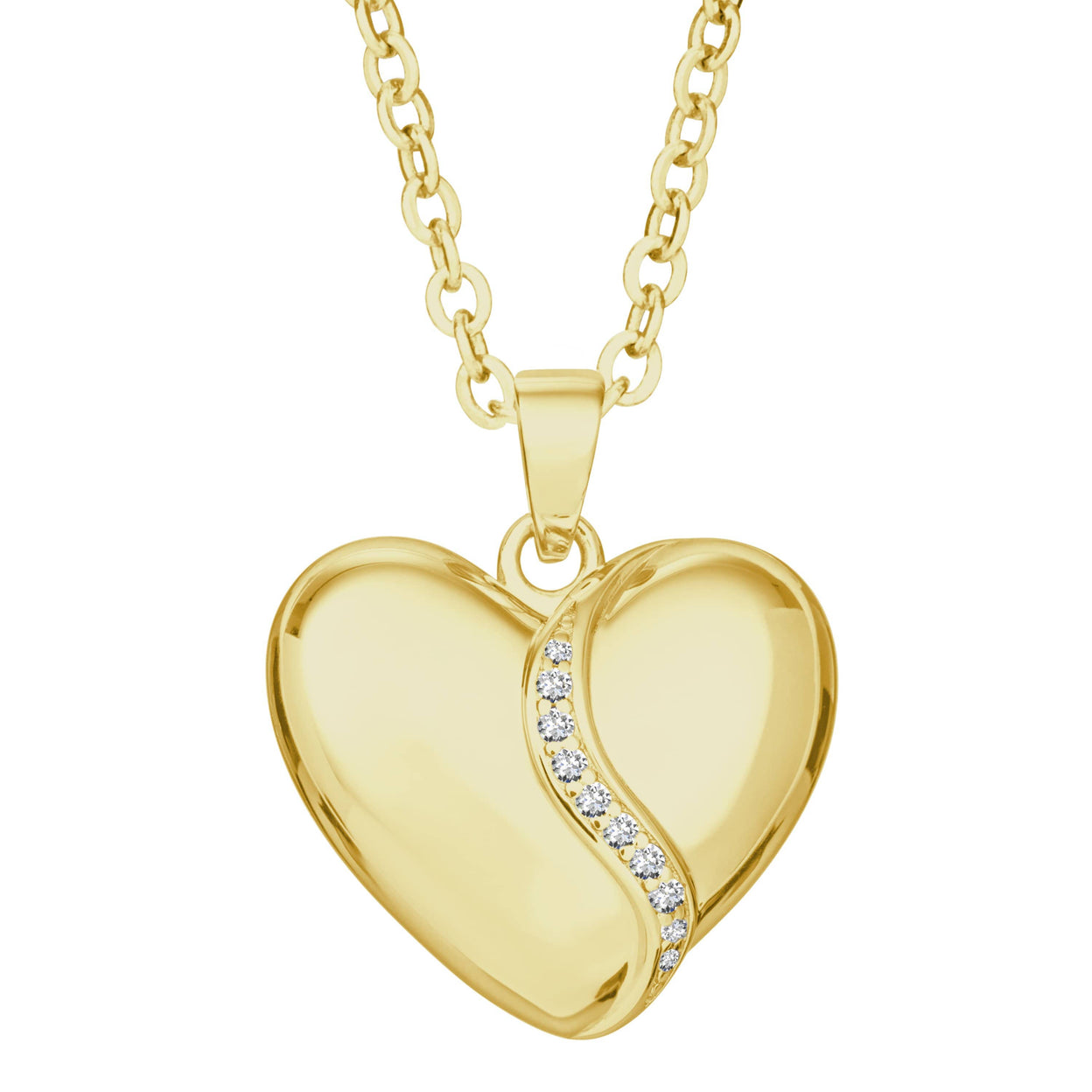 Load image into Gallery viewer, EverWith Self-fill Heart Shaped Memorial Ashes Pendant with Crystals