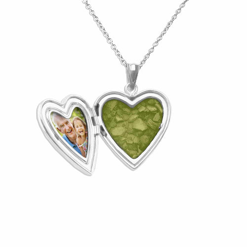 EverWith Mum Heart Shaped Sterling Silver Memorial Ashes Locket