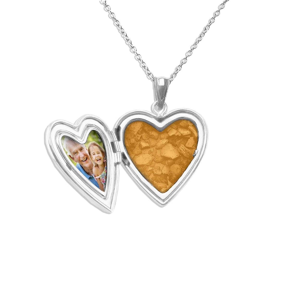 Load image into Gallery viewer, EverWith Dad Heart Shaped Sterling Silver Memorial Ashes Locket