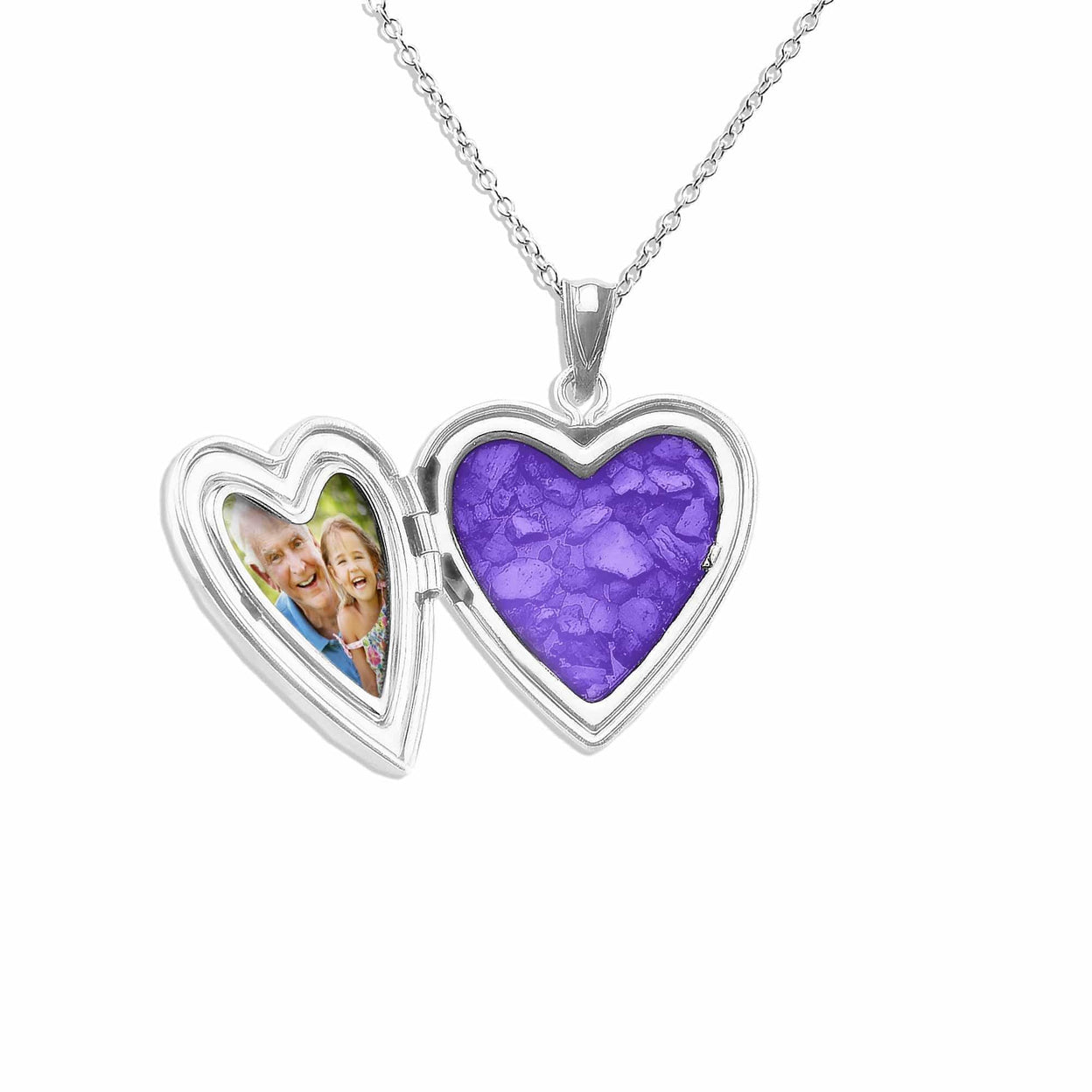 Load image into Gallery viewer, EverWith Dad Heart Shaped Sterling Silver Memorial Ashes Locket