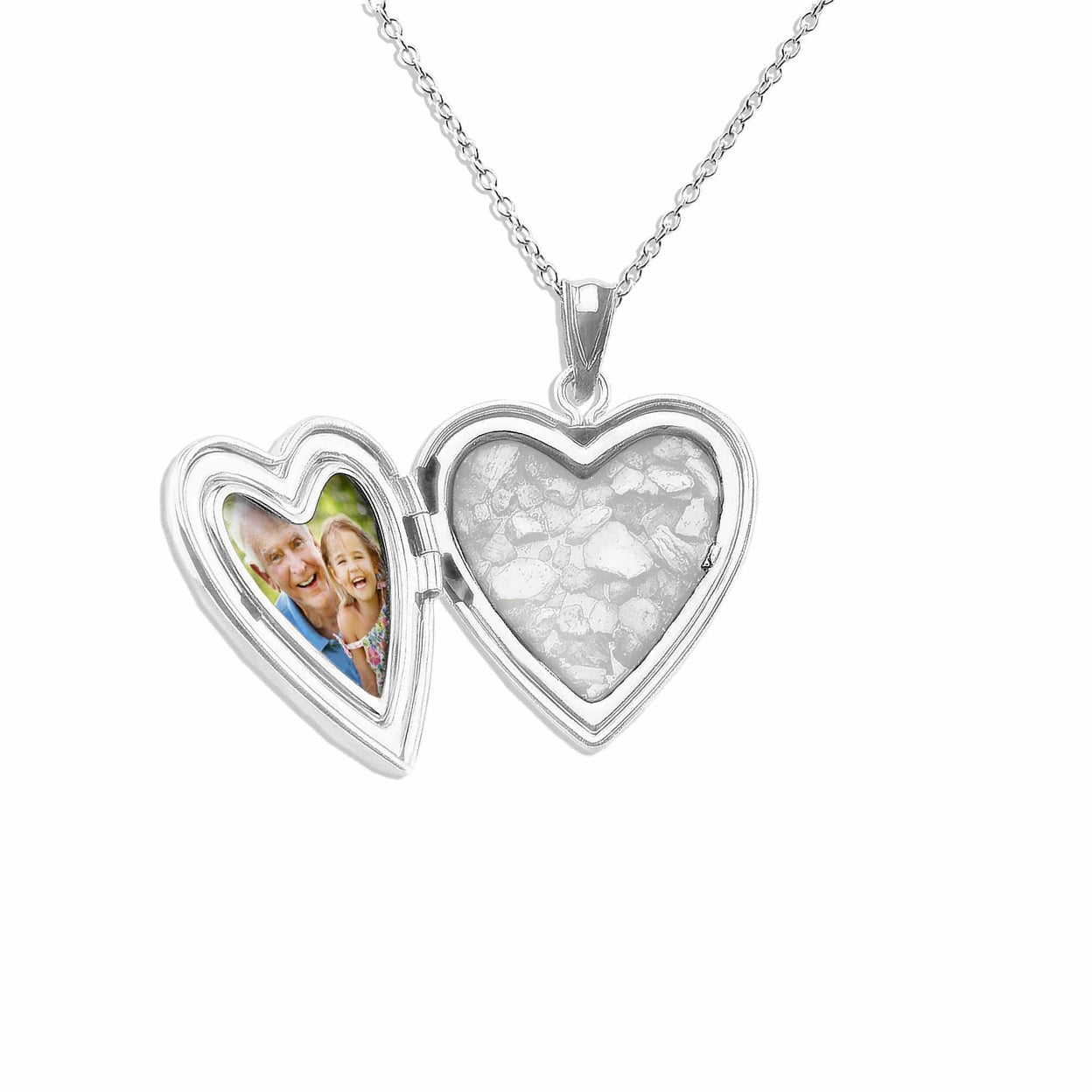 Load image into Gallery viewer, EverWith Dad Heart Shaped Sterling Silver Memorial Ashes Locket