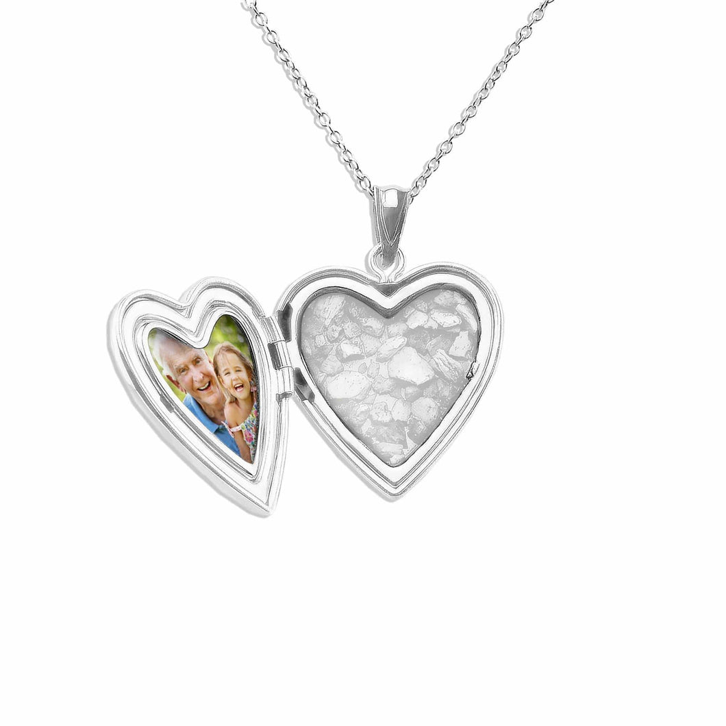 EverWith Mum Heart Shaped Sterling Silver Memorial Ashes Locket