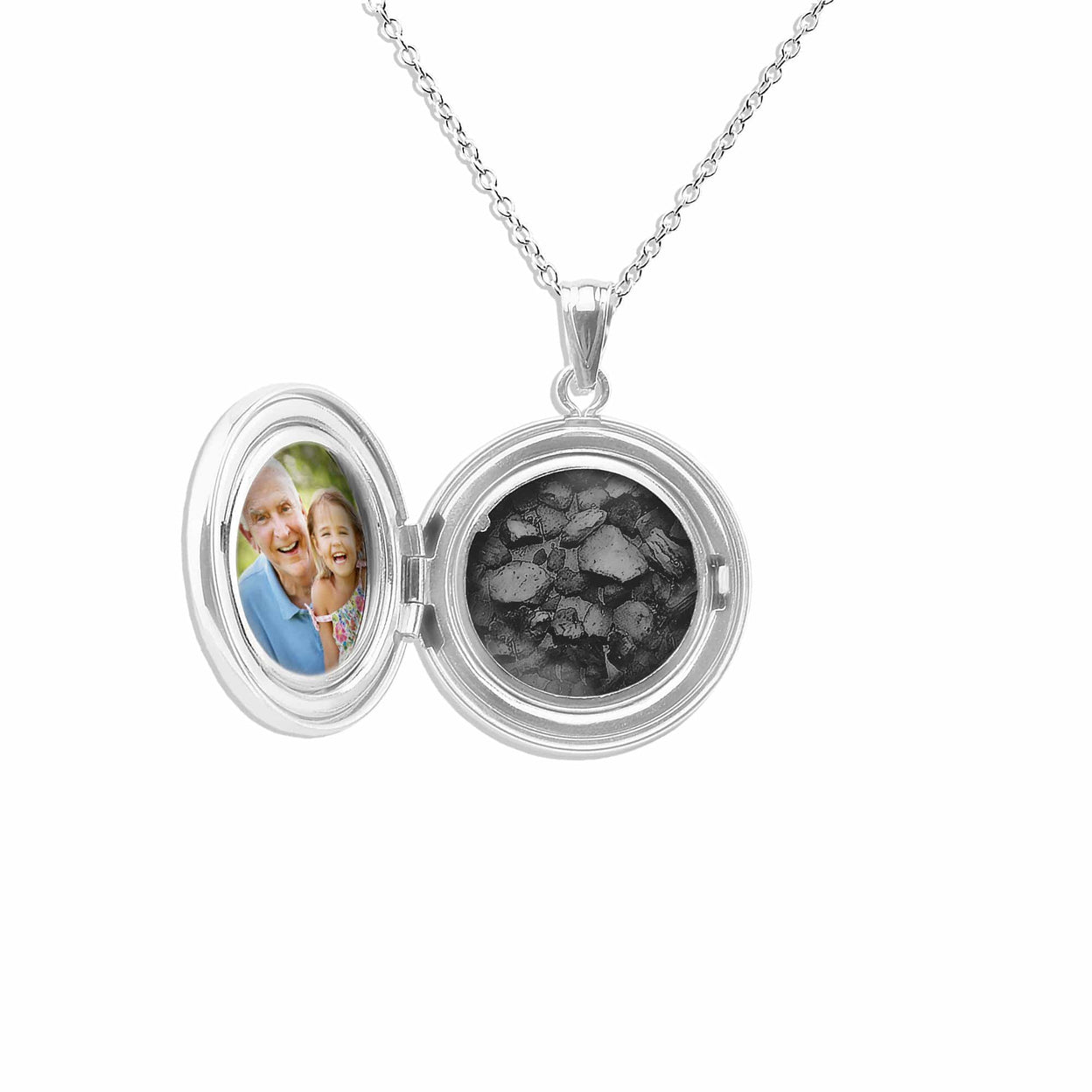 Load image into Gallery viewer, EverWith Circular Shaped Sterling Silver Memorial Ashes Locket