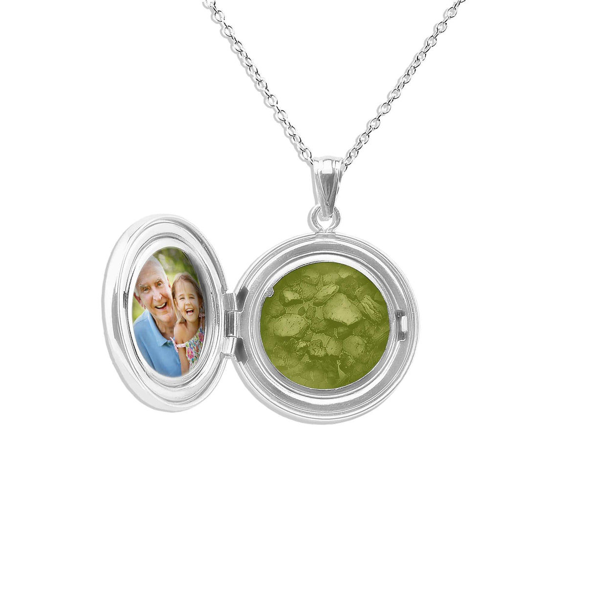 Load image into Gallery viewer, EverWith Circular Shaped Sterling Silver Memorial Ashes Locket