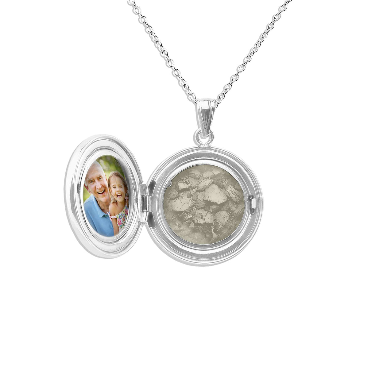 Load image into Gallery viewer, EverWith Circular Shaped Sterling Silver Memorial Ashes Locket