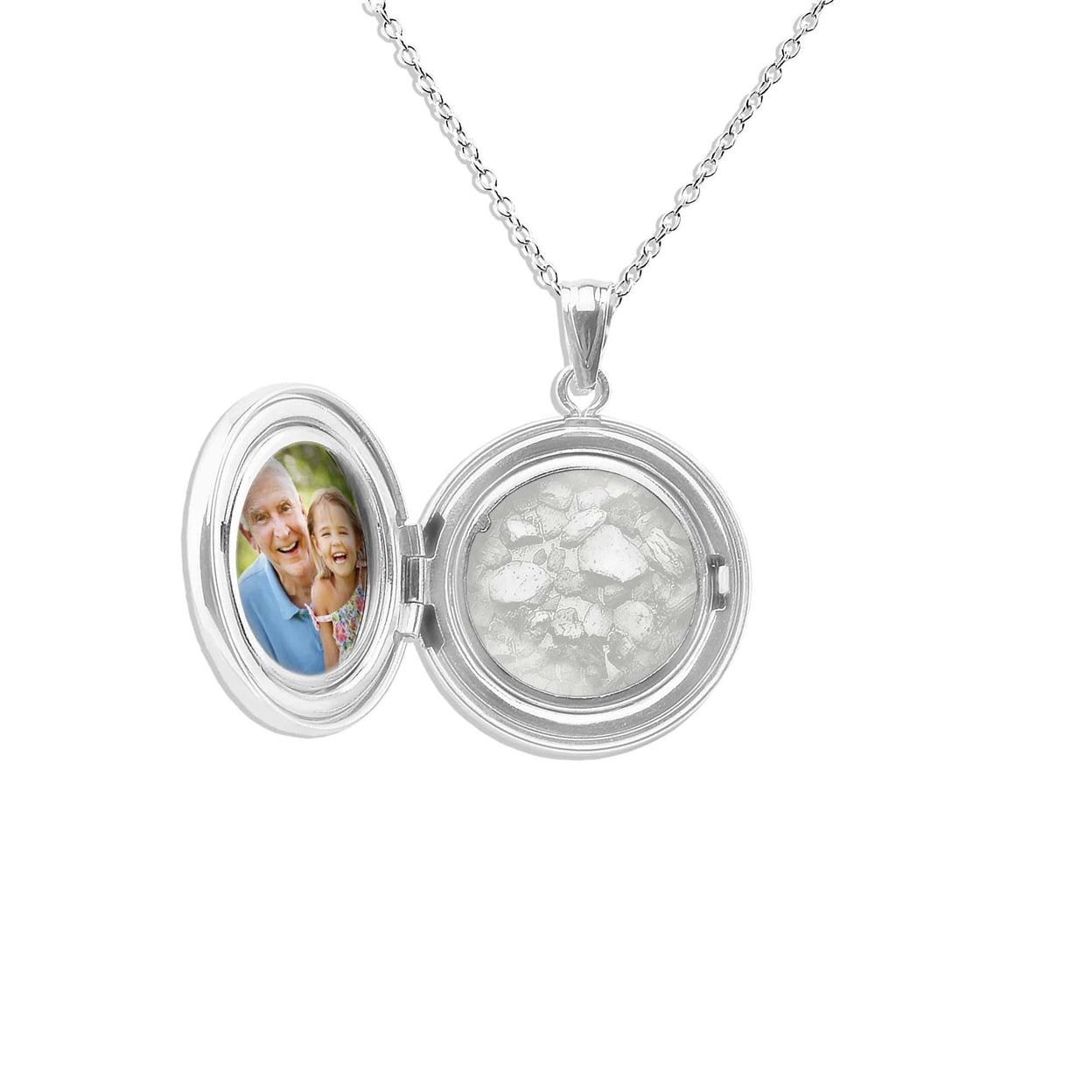 Load image into Gallery viewer, EverWith Circular Shaped Sterling Silver Memorial Ashes Locket